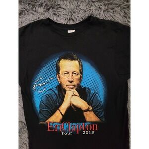 Eric Clapton Shirt 2013 Mens Medium Black  Concert Tour Guitar
